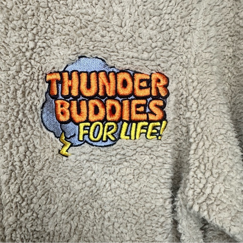 Ted2 Adult medium Thunder Buddies Cozy Tan Footie - Picture 6 of 7